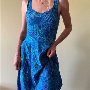 Bali Batiks beachy tie dye beaded sundress XS